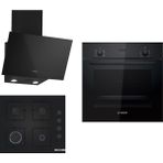 Bosch HBF512BB1T - POP6C6P30O - DWK63PJ60T Siyah 3'lü Ankastre Set