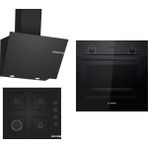 Bosch HBF512BB1T - POP6C6P30O - DWK66PJ60T Siyah 3'lü Ankastre Set