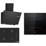 Bosch HBF512BB1T - POP7C6P30O - DWK66PJ60T Siyah 3'lü Ankastre Set