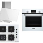 Bosch HBF512BW1T - POP6C2P30O - DWK63PJ20T Beyaz 3'lü Ankastre Set