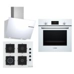 Bosch HBF512BW1T - POP6C2P30O - DWK66PJ20T Beyaz 3'lü Ankastre Set