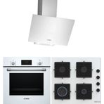 Bosch HBF512BW1T - POP6C2P31O - DWK64PJ20T Beyaz 3'lü Ankastre Set