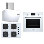 Bosch HBF512BW1T - POP7C2P30O - DWK66PJ20T Beyaz 3'lü Ankastre Set