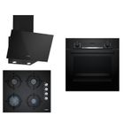 Bosch HBF514BB1T - POP6C6O10O - DWK63PJ60T 61T Siyah 3'lü Ankastre Set