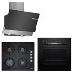 Bosch HBF514BB1T - POP6C6O10O - DWK65AD60R 3'lü Ankastre Set