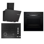 Bosch HBF514BB1T - POP7C6O12O - DWK66PJ60T Siyah 3'lü Ankastre Set