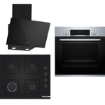 Bosch HBF514BS1T - POP6C6P30O - DWK63PJ60T Siyah 3'lü Ankastre Set