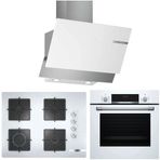 Bosch HBF514BW1T - POP7C2O12O - DWK65AD20R 3'lü Beyaz Ankastre Set