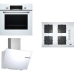 Bosch HBF514BW1T - POP7C2O12O - DWK66PJ20T Beyaz Lux 3'lü Ankastre Set