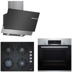 Bosch HBF534ES0T+POP6C6O10O+DWK65AD60R Çelik Ankastre Set