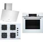 Bosch HBF534EW3T - POP7C2P30O - DWK64PJ20T Beyaz 3'lü Ankastre Set