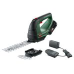 Bosch Home and Garden AdvancedShear 18V-10 akülü çim makası (1 akü 2,0 Ah, 18 Volt sistem, akü şarjı başına 85 m²'ye kadar keser, çalı ve çim makası bıçağı, kartonda)