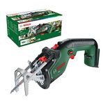 Bosch Home and Garden akülü bahçe testeresi/kılıç testeresi/dekupaj testere (pilsiz, 18 Volt sistemi, kesme kapasitesi 80 mm, İsviçre hassas testere bıçağı, ahşap için, kartonda)