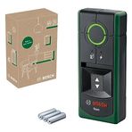 Bosch Home & Garden Truvo Duvar Dedektörü (Tek Tuşla Kolay Kullanım, Metallerin ve Akım Geçen Kabloların Tespiti, Duvarda 70mm'ye kadar çalışma maesafesi, Geri Dönüştürülmüş Malzemeden Katon Kutu)