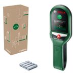 Bosch Home & Garden UniversalDetect Duvar Dedektörü (Duvarda Metal Nesnelerin, Akım İleten Tellerin ve Alt Yapıların Tespiti, adım adım talimatlar ile kolay kullanım, Geri Dönüştürülmüş Karton Kutu)