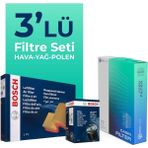Bosch Hyundai I30 1.4 Cvvt Filtre Bakım Seti (2009-2011) 3'lü Set - Antrasit
