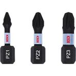Bosch Impact Control Serisi PZx25 mm 3'lü Vidalama Ucu