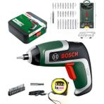 Bosch Ixo 7 Nesil Mini Akülü Vidalama Şarjlı Tornavida+Bosch 25 Parça Vidalama Ucu Seti ve Metre