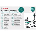 Bosch Kablosuz Şarjlı Dikey Süpürge – 2'si 1 Arada Süpürme ve Silme, Hepa Filtreleme Sistemi, Flex Tube Teknolojisi, 40 Dakika Çalışma Süresi, Çıkarılabilir Batarya - Siyah