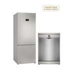 Bosch Kgn55cie0n Serie 4 Inox Alttan Donduruculu Nofrost Buzdolabı 483 Lt + Sms26di00t Serie 2 Inox 6 Programlı Bulaşık Makinesi - Gri