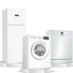 Bosch KGN56VWF0N + WAU24T91 + SMS44DW01T Beyaz Eşya Paketi