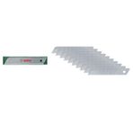 Bosch Kırma bıçağı 18 mm, 10 adet (maket bıçağı/maket bıçağı için yedek bıçaklar; yüksek kaliteli SK5 çelik; bıçak boyutu 18 mm; 7 kırma parça; saklama kutusu)