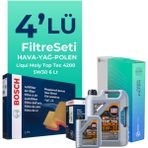 Bosch Mercedes Slk200 Kompresor Filtre Bakım Seti Liqui Moly Motor Yağlı 2011-2015 4 Lü