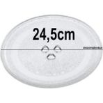 Bosch Mikrodalga Fırın Için 3 Tırnaklı Yuvarlak Cam Tabak Tepsi 24,5cm