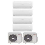 Bosch Multi Split İnverter Klima 64000 Btu Dış (42+42) + 4 İç Ünite 12000 + 12000 + 12000 + 24000 Btu Beyaz