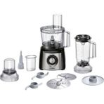 Bosch MultiTalent 3 MCM3501M — Çok Yönlü Mutfak Makinesi 50+ Fonksiyonlu — 800 W — 2,3 l Kapasite — Renk: Siyah/Fırçalanmış Paslanmaz Çelik