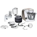 Bosch MUM5XW20 1000 W Mutfak Robotu – 3.9 L Paslanmaz Çelik Hazne, 3D Karıştırma, Entegre Tartı ve Zamanlayıcı, Beyaz