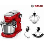 Bosch MUM9A66R00 Serie 8 Optimum Mutfak Makinesi 1600 Watt 5.5 L Çelik Karıştırma Kabı Hamur Kancası Çırpıcı Seti - Kırmızı