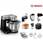 Bosch MUMS2VM40 Mutfak Makinesi 900 W 3.8 L Hazneli 7 Hız Kademeli 3D Planetarymixing Teknolojili Çok Fonksiyonlu Siyah