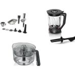 Bosch Optimum Mutfak Şefleri 8-9 Serilerine Uyumlu Kıyma Çekme-Cam Blender Aparatı-Narenciye Sıkacağı Aparatı 3lü Set