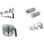 Bosch Optimum Mutfak Şefleri 8-9 Serilerine Uyumlu Kıyma Çekme-Narenciye Sıkacağı-Doğrama Rende Aparatı-Makarna Erişte Merdanesi 4lü Set