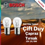 Bosch Park Stop Ampulü 12V P21 5W Çift Duy Çapraz Tırnak 1016