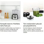 Bosch Paslanmaz Çelik Mutfak Robotu ile Hamur Yoğurma ve Smoothie Hazırlama Kolaylığı - Siyah