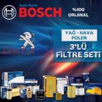 Bosch Peugeot 207 1.4 HDI 2006 2010 Filtre Bakım Seti