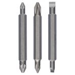 Bosch PH1/PZ1/S0x60 mm 3'lü Çift Taraflı Vidalama Ucu