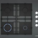 Bosch POP6C9O92O 60 cm Serie 2 Sert Cam Antrasit Gri Gazlı Ocak