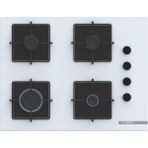 Bosch POP7C2P30O Beyaz 67CM Gazlı Ocak 4 Gözlü Modern Tasarım Cam Yüzey Güvenlikli Gaz Emniyeti