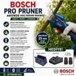 Bosch Pro Pruner Aküsüz Ağaç Budama Makinesi + 2 Adet Akü, Taşıma Çantası ve Şarj Aleti Hediye