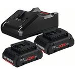 Bosch Professional 18 Volt Akü Şarj Cihazı Seti (2 x ProCORE 4,0 Ah Li-Ion Akü + GAL 18V-40 Şarj Cihazı, Modül, Karton kutuda)