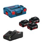 Bosch Professional 18V Akü Şarj Cihazı Seti (3 x 5.0 Ah; GAL 18V-40; L-Boxx)