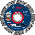 Bosch Professional 1x EXPERT MultiMaterial Elmas Kesme Diskleri (Beton, Donatılı beton, Tuğla, Yumuşak taş, Ø 125 mm, Aksesuar Küçük Avuç Taşlama Makinesi)