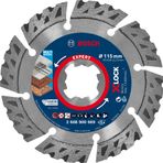 Bosch Professional 1x EXPERT MultiMaterial X-LOCK Elmas Kesme Diskleri (Beton, Donatılı beton, Tuğla, Yumuşak taş, Ø 115 mm, Aksesuar Küçük Avuç Taşlama Makinesi)