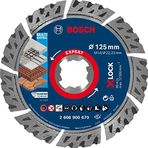Bosch Professional 1x EXPERT MultiMaterial X-LOCK Elmas Kesme Diskleri (Beton, Donatılı beton, Tuğla, Yumuşak taş, Ø 125 mm, Aksesuar Küçük Avuç Taşlama Makinesi)