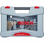 Bosch Professional 2608P00234 Bits/matkap Premium Set, beton matkabı, fayans matkabının, çeşitleri, matkap ucu, Ratschenschrauber Titan-Nitrid-kaplama sağlam, çanta, 76 parça