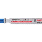 Bosch Professional 3x EXPERT 'Stainless Steel' T 118 AHM Dekupaj Testere Bıçakları (Paslanmaz çelik saclar, Paslanmaz çelik saclar, Uzunluk 83 mm, Aksesuar Dekupaj Testeresi)