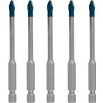 Bosch Professional 5 parça Expert HEX-9 HardCeramic Matkap Ucu Seti (Sert fayanslar, Ø 5 mm, Aksesuar Döner Matkap/Vidalamalar)